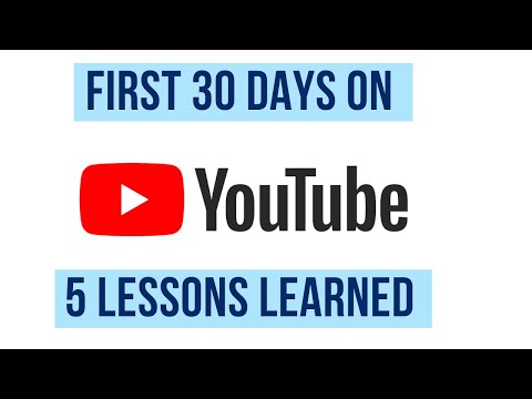 First 30 days as a YouTube Creator - 5 lessons learned