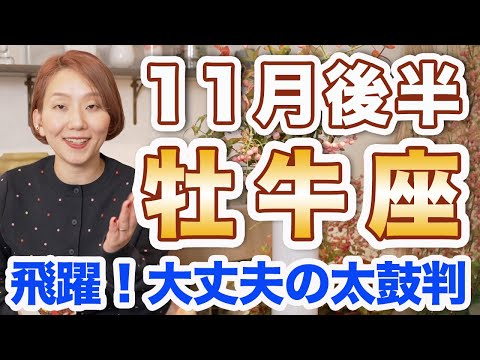 おうし座 11月後半の運勢♉️ / 大丈夫の太鼓判❗️思い立ったら即行動が開運行動🌈 今はフットワーク軽く動く時✨ 【トートタロット & 西洋占星術】