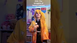 POV: The struggles of being a content creator #youtubeshorts #demonslayer #cosplay #anime #zenitsu