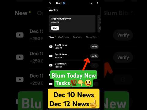 Blum New Task Dec 10 News & Dec 12 News |  Blum New key word today | Blum new code #blumkeyword