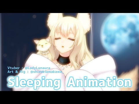 【Live2D Show Case】待機モーションLunaura / Sleep Animation