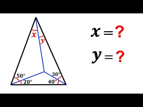 Can you find angle X and Y values? | (Law of Sines) | #math #maths | #geometry