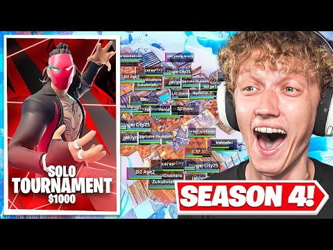 I Hosted a $1000 SOLOS Tournament In Season 4 Fortnite!