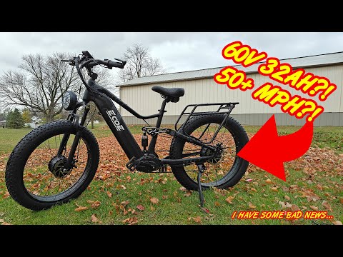 EcoE "60V 50mph" Ebike First Impressions  | Poor man's Wired/Ecells? Lol, no.