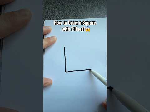 How To Draw a Square with 3 Lines? 🤯 INPOSSIBLE