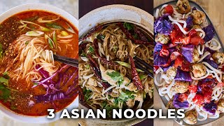 3 EASY ASIAN NOODLE Recipes with Simple Ingredients