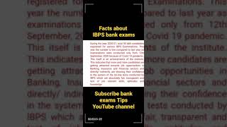 facts about ibps Bank exams @ bank exam tips YouTube channel 🙏