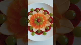 Dragon fruit orange cutting beautiful plate decorations#shorts#fruitideas#fruitcutting#decoration