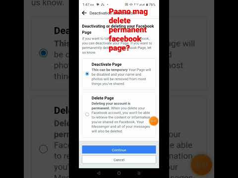 Paano permanent delete ang facebook page?#permanentdeletefacebookpage#facebookpagedeleted