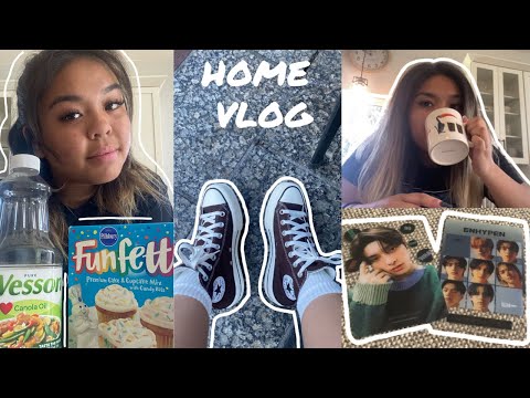 home vlog☁️: cupcakes, Enhypen albums, family, etc