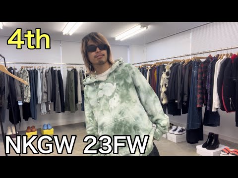 【最速】NKGW 23FW 4th！テッペイフルヤマコラボフーディきました！復刻のプリントに、ブランドらしい激しめの加工がすごい！