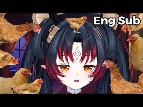 a demon girl's worst nightmare...chickens (eng sub)