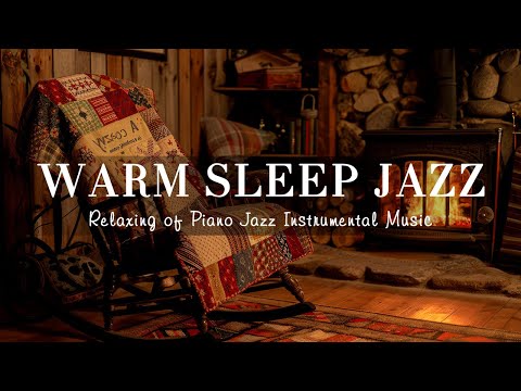 Warm Nightly Sleep Jazz Music - Relaxing of Craking Fireplace & Tender Piano Jazz to Stress Relief