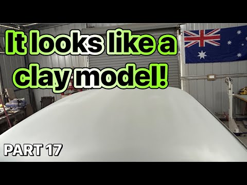 I got the roof FLAT and the shell is now in primer - Galant Hardtop build - EP 17