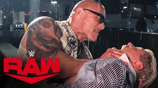 The Rock leaves Cody Rhodes bloody in parking lot attack: Raw highlights, March 25, 2024