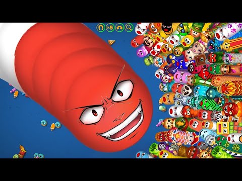 Worms zone Snake 🐍Game | Biggest Slither Snake 🐍 #wormsio #slitherio #wormszone #slithersnake #17