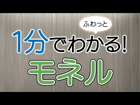 １分でふわっとわかるモネル講座