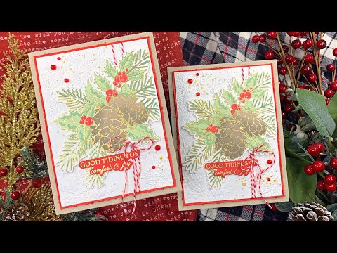 EASY Mass Producible Christmas Cards w Honey Bee Stamps | AmyR 2023 Holiday Card Series #8