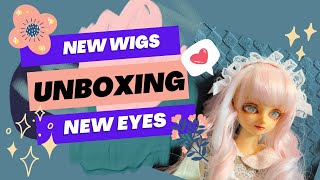 New BJD Wig & Eye Haul! Unboxing and try on