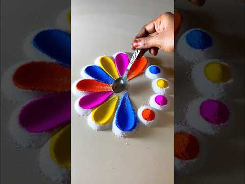 Rangoli designs for beginners easy #rangoli#rangolidesigns#rangoliforbeginners#shorts