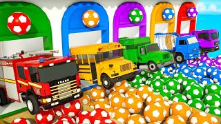 Color Balls & Sing a Song! | Wheels On the Bus, Ten in the Bed | Baby Nursery Rhymes & Kids Songs