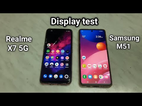 Samsung M51 vs Realme X7 5G display test