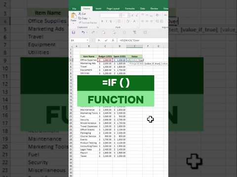 Master IF Function in Excel in 5 Minutes #shorts #exceltips #exceltricks