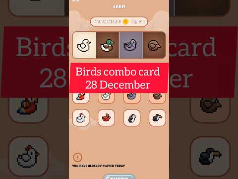 BIRDS 28 DECEMBER COMBO CARD