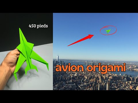 avion origami, comment faire voler un avion en papier à 450 pieds