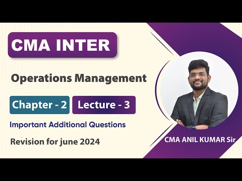 CMA Inter || OM || Revision classes for June 2024 || CH-2 || L-2 || By CMA ANIL KUMAR B (AIR 4 & 42)