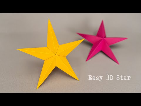 3D Star | How to make 3D Stars out of paper | Easy Paper Star | Christmas Decorations