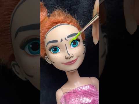 Following Barbie makeup Vlog on my Doll🩷💄 #shorts #barbie #art #makeup