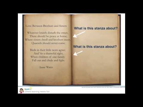 The Role of Stanzas in a Poem | 5th Grade Reading | eSpark Instructional Video