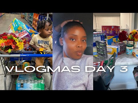 VLOG: WE WENT GROCERY SHOPPING BEFORE OUR TRIP TO JAMAICA + BEING A MOM AND WORKING || VLOGMAS DAY 3