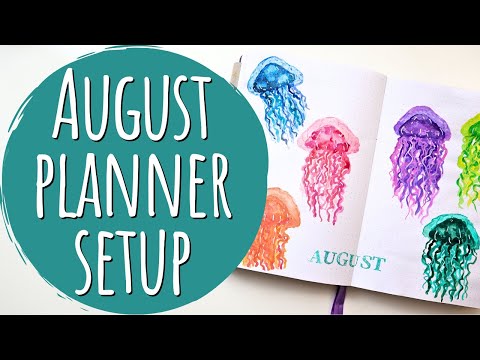 August Planner Setup | Functional & Decorative Planning & Watercolor Jellies 🪼