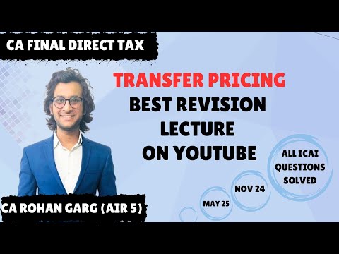 Transfer Pricing Revision |CA Final Direct Tax (Nov24/May25)| Detailed & Crisp| CA Rohan Garg AIR5|