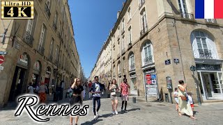 🇫🇷Rennes Summer Walk - Rue d'Orléans -【4K 60fps】