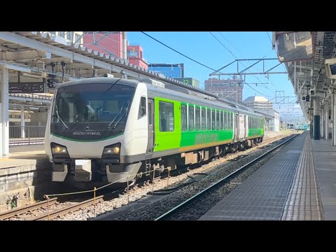 【リゾートビューふるさと】長野駅到着《HB-E300系》