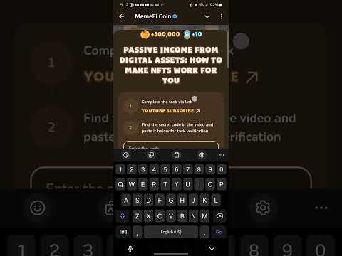 PASSIVE INCOME FROM DIGITAL ASSETS: HOW TO MAKE NFTS WORK FOR YOU Memefi New video code #memefi