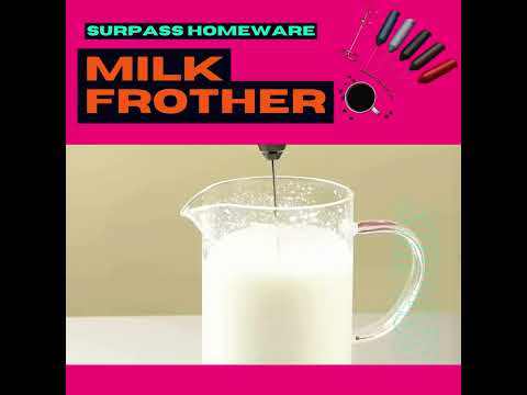 Powerful Milk Frother Handheld Foam Maker, Mini Whisk Drink Mixer #milkfrother