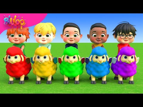 Baa Baa Black Sheep | Colorful Sheep Song | BluLoo Nursery Rhymes & Kids Songs