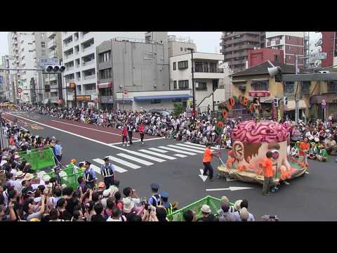 浅草サンバカーニバル2017  自由の森学園  完全俯瞰