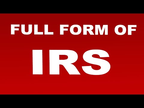 Full Form of IRS | What is IRS Full Form | IRS Abbreviation