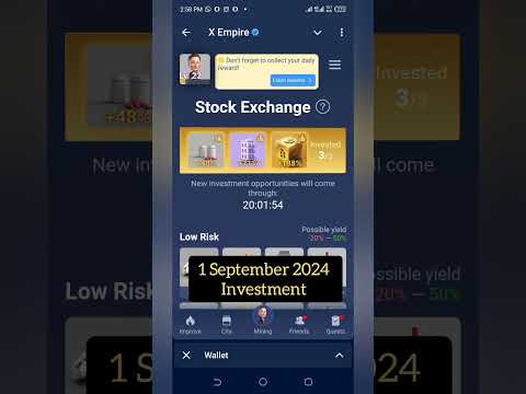 Musk investment funds, riddle and episode 32 video code for 1 September 2024 . Task