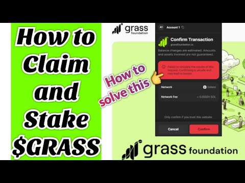 How to Claim and Stake $GRASS | GRASS Foundation Airdrop