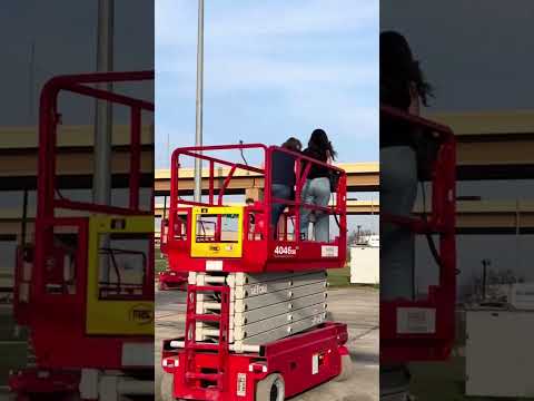 Scissor Lift Races?? #womeninconstruction #womenshistorymonth #safety