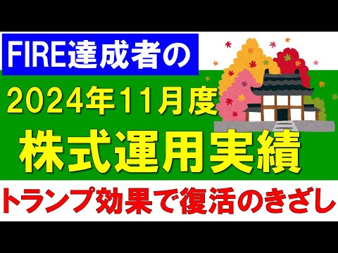 株式運用実績（2024年11月度）