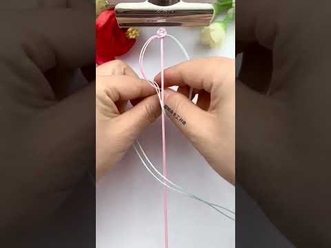 Two-color thread universal opening, rope braiding skills sharing, handmade DIY, bracelet braidin