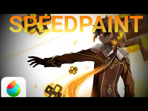 [SPEEDPAINT] Zhongli - Genshin Impact (MEDIBANG PAINT)