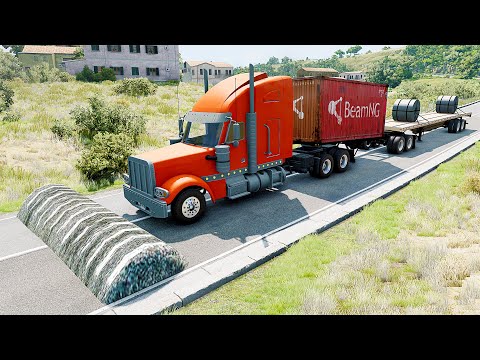 Mobil vs Speed Bumps #16 - BeamNG Drive